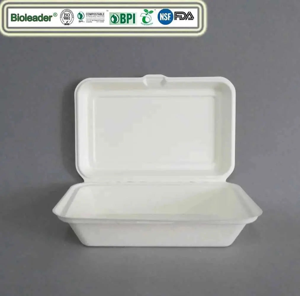 PT10 Biodegradable Burger & Chip Boxes 200 PCS (Shallow)