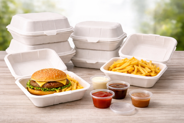 Fast Food Packaging Bundle – Burger Boxes, Fries Boxes & Sauce Cups - NP Packaging