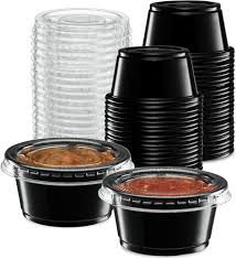 Snaplid Sauce Cup 2oz Light weight  800 PCS Black