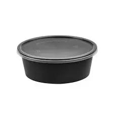 Round Tubs 10oz Black 250 PCS - NP Packaging
